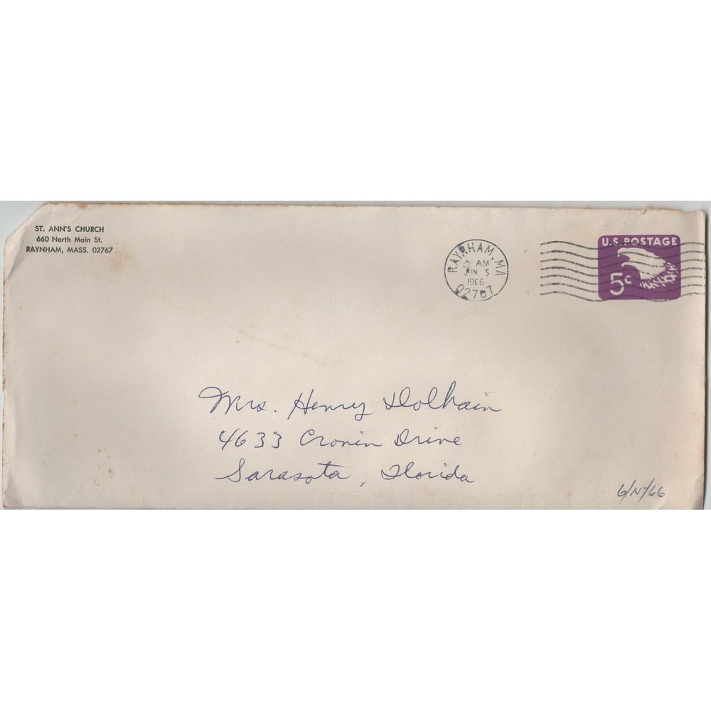 Lot of 13 Vintage Mailed Envelopes Covers 1950s-1980s Sarasota Florida Postmarks - Picture 8 of 14